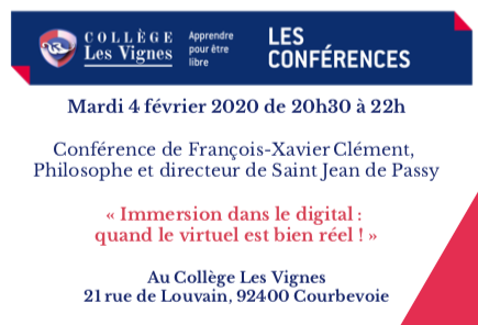 Mardi 4 février – Conférence de F.X. Clément sur le digital