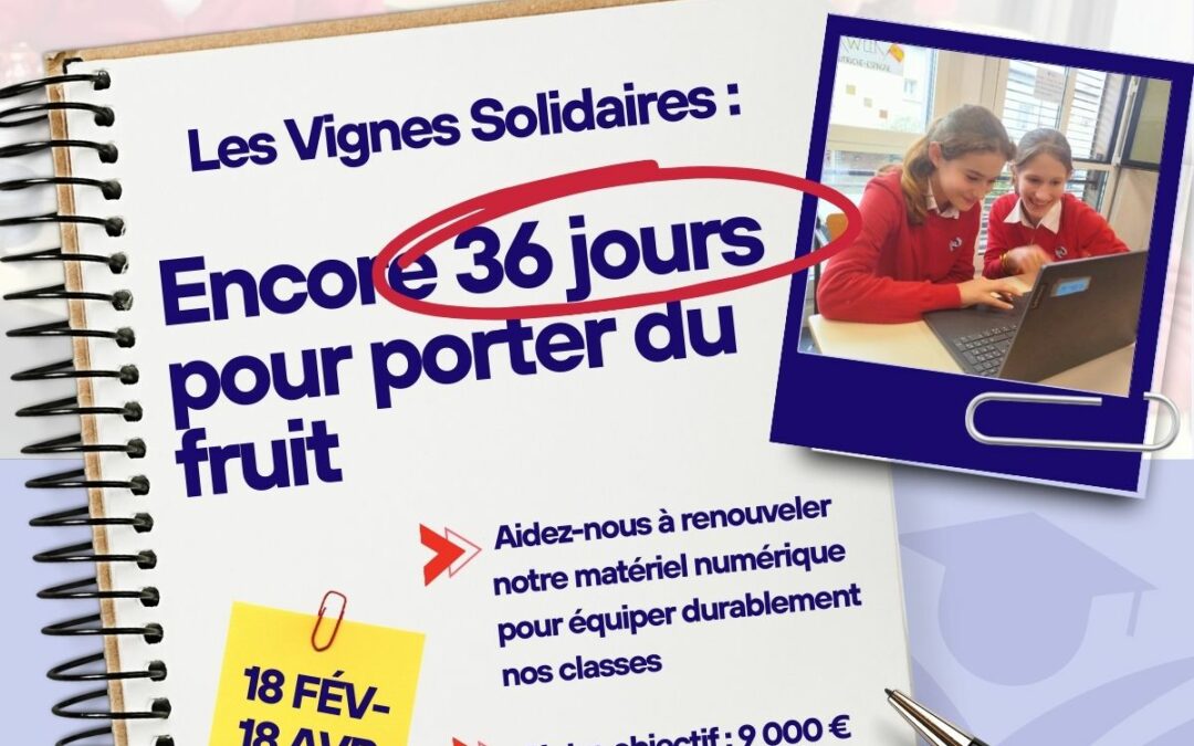 Les Vignes Solidaires : équiper aujourd’hui pour former demain